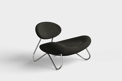 Meadow lounge chair Nara 0003/Brushed steel Woud, кресло