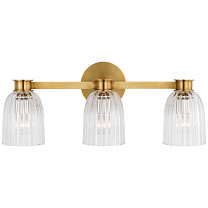 Asalea Triple Vanity Light полированная старая латунь с прозрачным стеклом