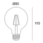 309 109 02 27 Delta Light TECHNICAL Светодиодная нить накаливания GL80 E27 8 Вт 2700К — фото 1