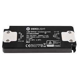 862228 Deko light Flat плоский блок питания для светодиодов, чёрный