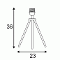 155540 SLV FENDA, светильник настольный 40Вт макс., тренога, черный