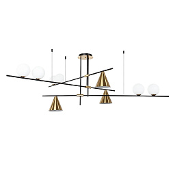 A7029PL-9BK Arte Lamp JACOB люстра на штанге с несколькими сферическими плафонами