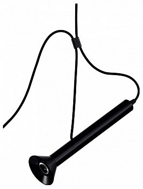 подвесной линейный светильник с дугообразным креплением черный