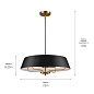 Luella 22" 4 Light Pendant Black подвесной светильник 52543BK Kichler — фото 9