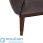 Ophelia Lounge Chair Graphite Leather Dark Walnut мягкое сиденье Arteriors 8107 — фото 5