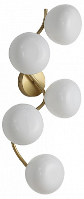 накладной потолочный светильник с шаровыми плафонами на латунном основании