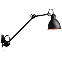Lampe GRAS - 222 - Applique/abat-jour noir - intérieur cuivre