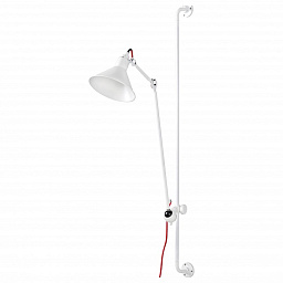 765626 Lightstar Loft настенный светильник с белым купольным плафоном и гибким кронштейном