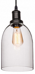 LOFT1814 Loft It Glass bell подвесной светильник с прозрачным плафоном и чёрной арматурой