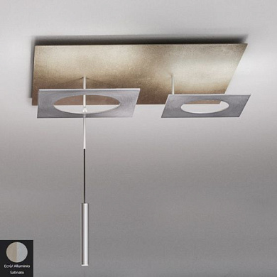 Petra Icone Потолочный светильник квадратный Aluminium, Brown, Beige i-c-0380