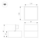 038332(1) Arlight Светильник DL-GRIGLIATO-S90x90-12W Warm3000 (WH, 90 deg, 230V) — фото 1