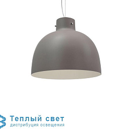 подвесной светильник с металлическим плафоном серого цвета
