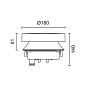 EN97 iWay round iGuzzini Ø180mm optical assembly - Warm White LED - 220÷240Vac DALI - Super Comfort 360 optic