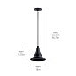 Hampshire 16.75" 1 Light Pendant/Semi Flush Textured Black уличный подвесной светильник 59058BKT Kichler — фото 4
