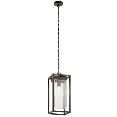 Mercer 24" 1 Light Pendant Clear Seeded Glass Olde Bronze уличный подвесной светильник 59064OZ Kichler