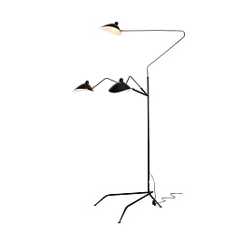 SL305.405.03 ST-Luce Sprucco торшер с двойным металлическим плафоном на регулируемой стойке