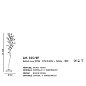 IDL Rosetta 325/9P Chrome Color roses/Black prisms торшер — фото 1