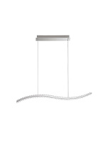Triac Dimmable Chrome Metal & Crystal LED 43Watt 220-240 Volt 2150Lm 3500K IP20 L: 100 W: 7.6 H: 150 cm