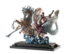 Фарфоровая скульптура Ариона на морском коне Arion on a Seahorse Lladro, лимитированная серия 01001948