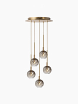 Подвесной светильник Heathfield 5 Light Cluster — Инди; Сатиновая латунь