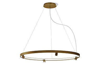 подвесной светильник кольцевой формы с белым рассеивателем