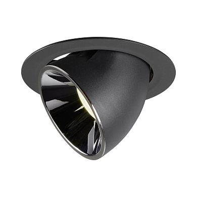 1006070 SLV NUMINOS® GIMBLE XL DL светильник встраиваемый 1050мА 37.4Вт с LED 4000K, 3750лм, 40°, черный/хром