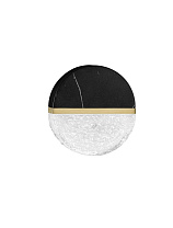 Triac Dimmable Clear & White Cloud Glass, Black Marble, Brass Gold Metal, LED 7Watt 220-240Volt 431Lm IP44 2700K L:15.8 W:7.2 H:16.8 cm