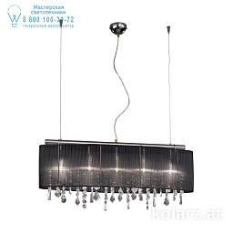 Kolarz PARALUME 0240.85.5.Bk подвесной светильник хром длина 90cm ширина 27cm высота 50cm мин. высота 57cm макс. высота 250cm 5 ламп g9