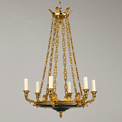 CL0047.GR.SE Serrant Empire Chandelier, Green, 6 Lights, made to order