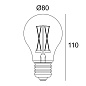 21024 0060 Delta Light TECHNICAL Светодиодная нить накаливания GL80 E27 6 Вт 2200 К - дымчатая — фото 1