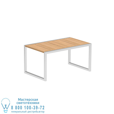 Стол Ninix 150x90 см из нержавеющей стали и столешницы из тикового дерева Royal Botania