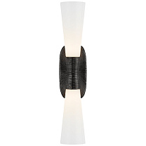 Utopia Large Double Bath Sconce состаренное железо с белым стеклом