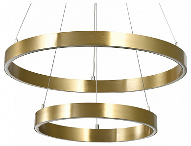 подвесной светильник кольцевой формы золотого цвета