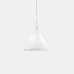 074337 Ideal lux Cocktail подвесной светильник с небольшим плафоном конусообразной формы белого цвета