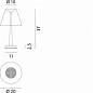 Rotaliana Dina T1 современный прикроватный светильник белый; графит 1DNT100220EL0 — фото 3