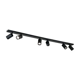 Str 10-493/6 schwarz Orion Sean трековый потолочный спот с шестью ориентируемыми цилиндрическими головами в матовом чёрном цвете