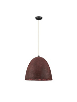 Red Paper & Natural Mulbery Silk Sandy Black Metal Base LED E27 1x12 Watt 100-240Volt IP20 Bulb Excluded D:50 H:220 cm