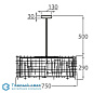 Mondrian потолочный светильник Bella Figura CL59 75