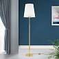Stl 12-1047/4 gold-matt/454 opal Konus Orion торшер с белым текстильным абажуром — фото 1