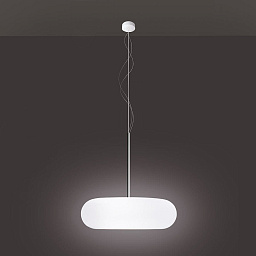 DX0060B10 Artemide Itka подвесной светильник с вытянутым овальным плафоном белого цвета