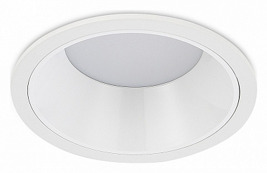 встраиваемый потолочный светильник белый с плавным рассеивателем