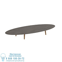 НИЗКИЙ СТОЛ STYLETTO LOUNGE 320X140CM НОГИ ИЗ ТИКА CERAMIC TOP TERRA MARRONE Royal Botania