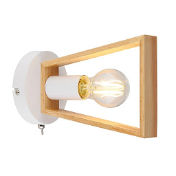 A8030AP-1WH Arte Lamp BRUSSELS настенный светильник с деревянной рамкой и стеклянным плафоном