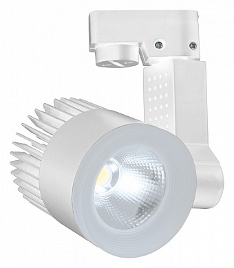 трековый светильник цилиндрической формы с двумя источниками света для однофазного шинопровода