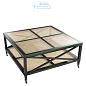 111836 Coffee Table Bahamas black finish natural cane Eichholtz