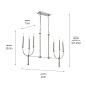 Florence 40" 6 Light Linear Chandelier Polished Nickel люстра 52495PN Kichler — фото 10
