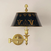 WA0055.BK.SE Westbury Swing Arm Wall Light, Black Shade, 2 Arms, made to order