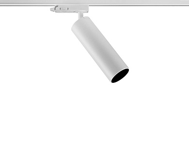 потолочный трековый светильник с направленным источником света для однофазного шинопровода