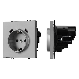 061817 Arlight Механизм розетки с USB зарядкой SCT-NOBE-MUCC-SFPL-IS (230 В, 16A)