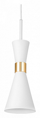 подвесной светильник с коническим плафоном золото